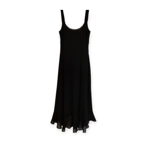 Lori Ann Montreal Women's Black Midi Dress Size 6 Wedding Formal Party Christmas - Picture 2 of 8